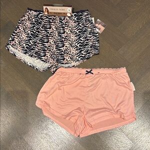 Women’s soft  sleep shorts 2 pair new